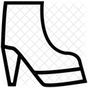 Tornozelo Plataforma Bota Ícone
