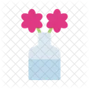 Bottle Flowers Creative Icon