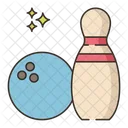 Bowling Ball And One Pin  Icon