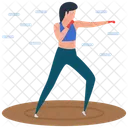 Athlete Boxing Punching Icon