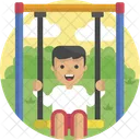 Boy At Swing  Icon