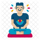 Boy Meditating  Icon