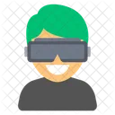 People Avatar With VR Gadget Icon