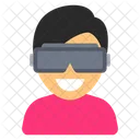 People Avatar With VR Gadget Icon