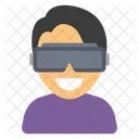 People Avatar With VR Gadget Icon