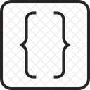 中括弧、コード、コーディング アイコン