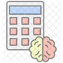 Brain Calculator Lineal Color Icon Icon