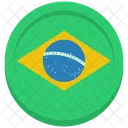 Brazil Flag Circle Icon