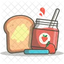 Bread Jam Fruit Jam Strawberry Jam Icon