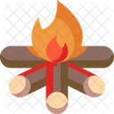 Brennholz Lagerfeuer Camping Symbol