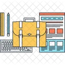 서류 가방 포트폴리오 직업 아이콘