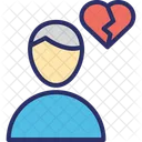 Broken Heart Love Icon