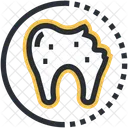 Broken Tooth Damaged Icon