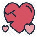 Broken Heart Divorce Sad Icon