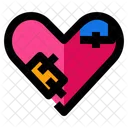 Broken Heart Love Heart Icon