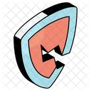 Broken Shield Security Breach Cracked Shield Icon