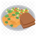 Brown Bread Sandwich Icon