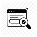 Browser With Search And Check Icon  Icon