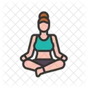 Buddhist Pose Character Exercise Icon