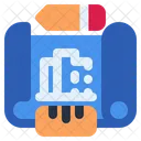 Building Blueprint Icon