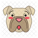 Bulldog Perro Silencioso Icono