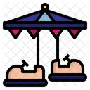 Bumper Car Amusement Park Fun Icon