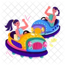 Bumper Cars Dodgem Cars Bumper Ride Icon