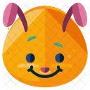 Bunny Emoji Face Icon