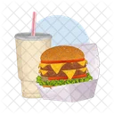 Burger Burger And Drink Fast Food アイコン