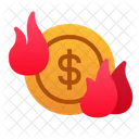 Burn Rate Money Finance Icon