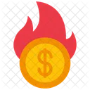 Burning Debt  Icon