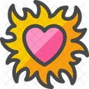 Burning Heart Fire Passion Icon