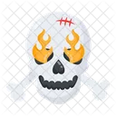 Fire Skull Burning Skull Flaming Skull Icon