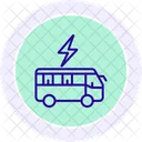 Icono De Linea De Autobus Electrico Icono