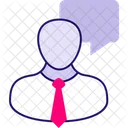 Businessman Discuss Feedback Icon