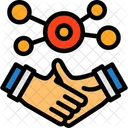 Business Handshake For Networking Introduction Connection Icon