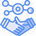 Business Handshake For Networking Introduction Connection Icon