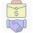 Business Partnership Lineal Color Icon Icon