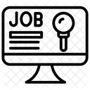 Busqueda De Empleo Busqueda En Linea Anuncio De Trabajo Icono
