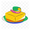 Butter Cube Butter Block Butter Curl Icon