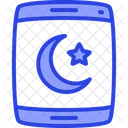 Crescent And Star Dual Ton Icon Icon