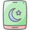 Crescent And Star Awesome Lineal Icon Icon