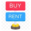 Buy And Rent Board Roadboard Signboard Symbol