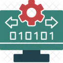 Byte Flow Digital Streaming Binary Stream Icône