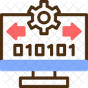 Byte Flow Digital Streaming Binary Stream Icône