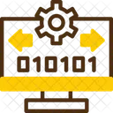 Byte Flow Digital Streaming Binary Stream Icône