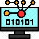 Byte Lift Digital Elevation Binary Ascend Icon