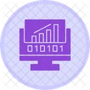 Byte Rise Digital Ascension Binary Elevation Icon