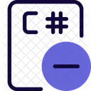 C Sharp File Minus  Icon
