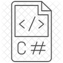 C Sharp Language Thinline Icon Icon